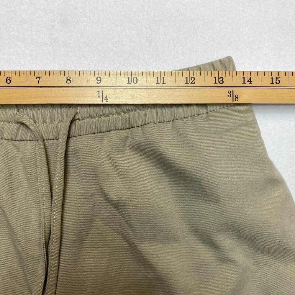 Zara Pants Small Tan Twill Drawstring Waist Jogger